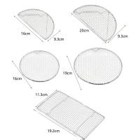 Red De Fritura Tempura Semi-circular/Circular Resistente Estilo Japonés Para Barbacoa En Acero Inoxidable Soporte Para Engrasar Alimentos - details 1