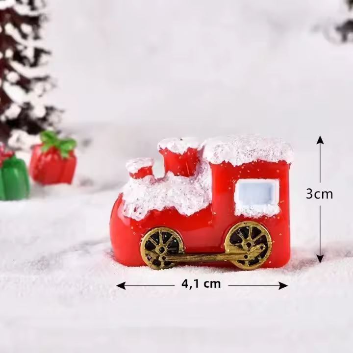 Decoración De Navidad Para El Hogar Figura De Resina De Cisne Reindeer Sleigh Micro Paisaje De Navidad Adornos De Escritorio - 1
