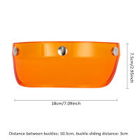 Visera De Casco De Motocicleta 3/4 Abierto Antirreflejo Material De Poliéster Protección Contra El Sol - details 6