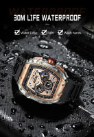 Reloj De Pulsera De Cuarzo Para Hombre LIGE Impermeable FOXBOX Marca Top Lujo Militar Deportivo Moda Cronógrafo Relogios Masculino Con Manos Luminosas Y Fase Lunar - details 8