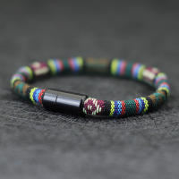 Nuevo Pulsera Bohemio Para Hombres Y Mujeres Con Cierre Magnético Cordón Pulsera Etnia Amistad Joyería Cadena De Correa Brazalete - details 7