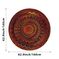 Mantel Redondo Impermeable De 60 Pulgadas Para Fiesta Y Pícnic En Patio Decoración De Mesa De Comedor Circular Para 30-60 Pulgadas - details 3