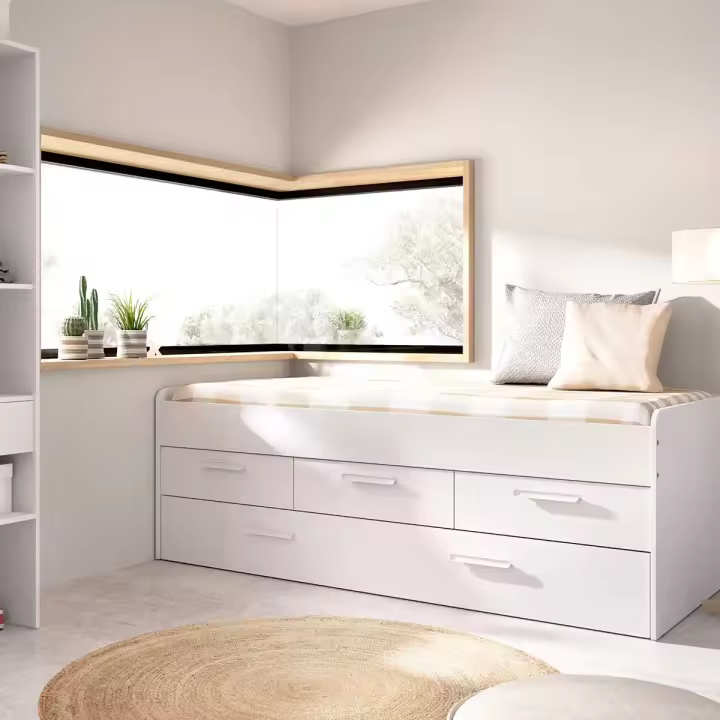 Cama Nido Juvenil Dekit con 3 Cajones y Espacio para 2 Colchones - 1