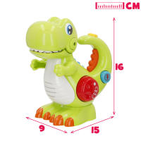 Winfun - Dinosaurio juguete bebé, incluye luz, mide 9x15x16 cm, melodías y sonidos, grabación de voz, juego interactivo articulado, estimulación sensorial, dinosaurios juguetes 2 años, regalos para niños - details 3