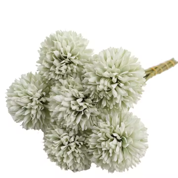 6 piezas de flores artificiales, flores falsas, hortensias artificiales, arreglos florales realistas, decoración de bodas, centros de mesa, verde - 1