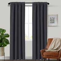2PCS Cortina De Aislamiento Térmico De Color Sólido Para Dormitorio Oficina Cocina Sala De Estar Decoración De Hogar Con Bolso De Palas - details 5