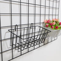 Cesta De Almacenamiento Decorativa De Metal Estante Colgante De Flor De Hierro Para Decoración De Pared Marco Montado Rack De Malla Para El Hogar - details 4