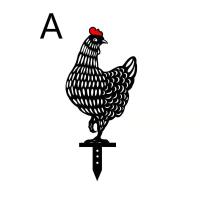 Estatua De Silueta De Pollo Vacío De 10 Pulgadas Arte De Jardín Decorativo De Hen Realista Adorno Para Exterior Material Plástico - details 12