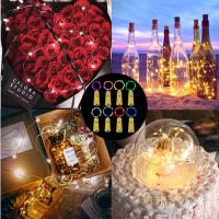 Cinta De Luces LED Para Botella De Vino 5pcs Decoración De Navidad Guirnalda De Luces Faeiries Cable De Cobre Para Fiesta - details 11