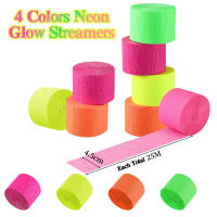 Cinta De Brillo UV Para Fiesta 25M 4.5cm Neon Decoraciones Para Bodas Cumpleaños Fiesta Supplies Adhesivos De Noche - details 3