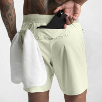 Shorts De Correr Para Hombres 2024 Pantalones Deportivos De Entrenamiento Fitness Secado Rápido Color Sólido Talla Verdadera - details 2