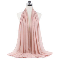 Nueva Elegante Bufanda De Mujer 2023 Modesta En Chiffón Sólido Tamaño Grande Abrazadora Para Cabeza Y Cuello Protección Solar Estilo Fashion - details 47