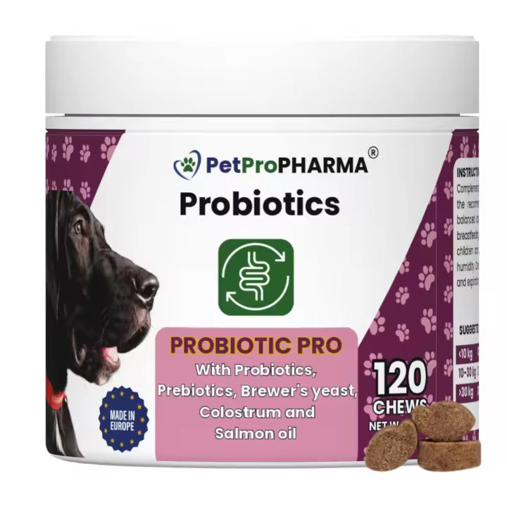 Probiotic PRO - Probióticos Perros y Gatos. Complemento alimenticio para Soporte digestivo y Refuerzo inmunológico, con probióticos y prebióticos. 120 Galletas, 360 gr. - 1