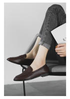 Nuevos Zapatos Pequeños De Cuero Para Mujer Estilo Británico Vintage Antideslizantes Moda Casual Zapatillas Planas Sin Cierre - details 5