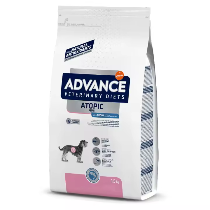 Advance Veterinary Atopic Diet Mini, 1.5 Kg, Pienso para Perros con Intolerancias Alimentaría - 1