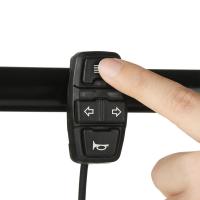 Interruptor De Luz Para Bicicleta Eléctrica DK226 Con Botón Para Motocicleta Controla Señal De Giro Y Bocina Material Plástico Color Negro - details 3