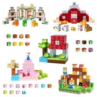 Bloques Magnéticos DIY De Construcción Creativa Para Niños Castillo De Princesa Dinosaurio Granja Animal Modelo STEM Regalo Educativo - details 1