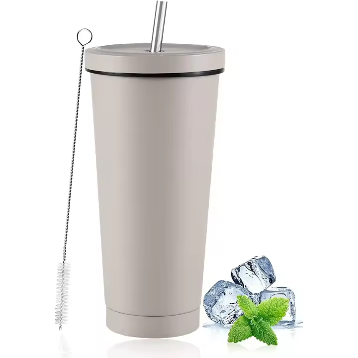 Hielo con tapa y Pita, taza aislada de acero inoxidable de 750 ml, taza de café al vacío de doble pared (1) - 1