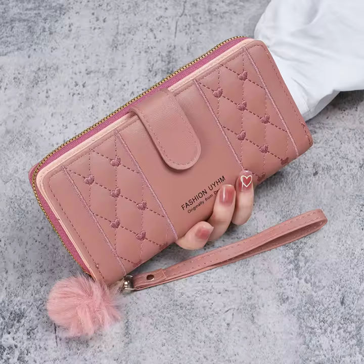 Cartera Larga Para Mujer 2024 Nueva Moda Sencilla Con Cierre De Cremallera Gran Capacidad Bolso Clutch Bolsa Para Móvil Cartera De Tide - 1