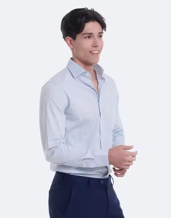 CAMISA ELASTICA CUELLO ITALIANO - 1