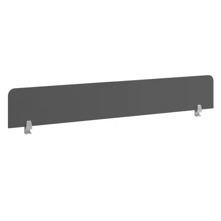 Separador de Escritorio con 2 Abrazaderas Venture Melamina, Dimensiones Óptimas 180 cm, Color Gris - 1