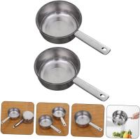 Cucharón de agua con mango cuadrado Cucharón para sopa Cucharón para regar Agua Cucharón para agua Taza Cucharón para baño Cucharas Cuchara de agua conveniente Cucharón para agua de cocina Cuchara japonesa Acero inoxidable Plata - details 1