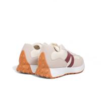 HLUNA - Zapatillas Sneakers Mujer deportivo con rayas de color Azul Marino y Rojo Vino jf1008 - details 6