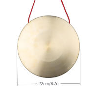 Gong De Mano 22/30cm En Latón Para Cifra De Ópera Con Martillo Redondo De Juguete Instrumento De Percusión - details 7