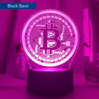 Lámpara De Noche LED De Acrílico Bitcoin Sensor Táctil Cambio De Color 7 Luces Decorativas Para Habitación Piloto Incluido - details 3