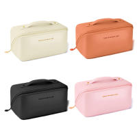 1-4 Uds Bolsa de Cosméticos de Viaje de Gran Capacidad, Bolsa de Maquillaje de PU, Bolsa de Lavado de Viaje Multifuncional y Portátil de Viaje con Asa y Cremallera, para Viajes, Baño - details 10