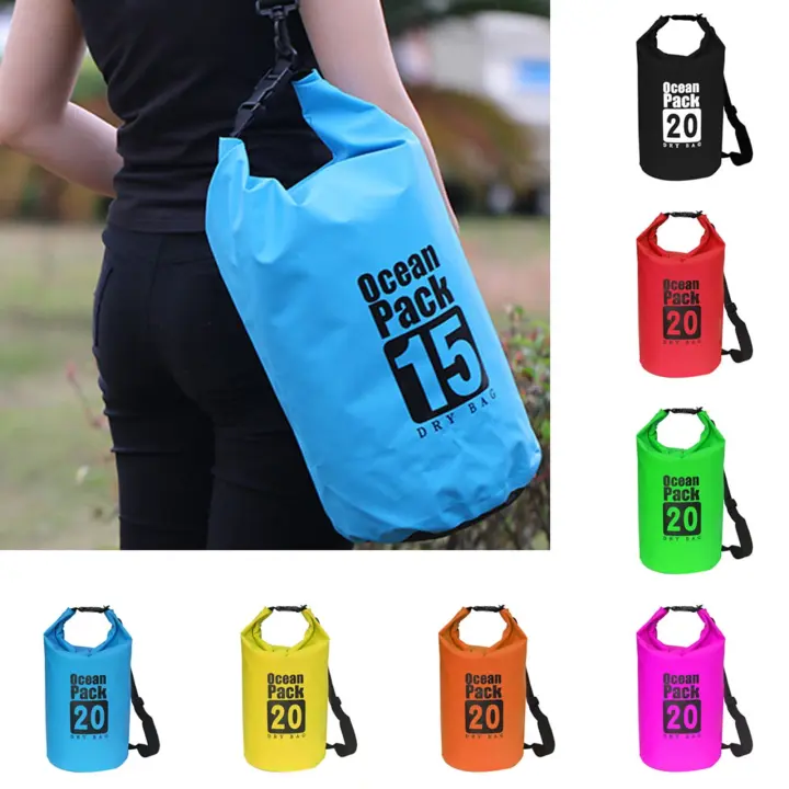 5/10/15/20/30L Exterior Ligero Natación Impermeable Camping Rafting Bolsa Seca - 1