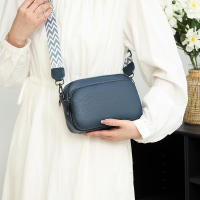 Bolso cruzado de piel auténtica para mujer, bandolera de diseñador de lujo, Color sólido, 100%, 2023 - details 12