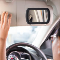 Espejo De Maquillaje Para Coche Universal De Alta Definición Espejo Cosmético De Visera Clip Tipo Material Vidrio PP Acero Alemán Tamaño 16.7x11cm Peso Del Paquete 0.02kg - details 3