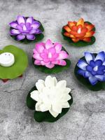 Lámpara De Noche LED Multicolor Loto Sensor 10CM 6PCS Flor Flotante Para Jardín Y Acuario Decoración Festiva Luz De Loto - details 5