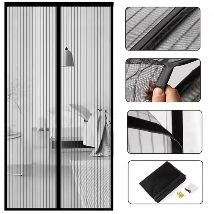 Malla De Mosquitera Magnética Para Verano Cortinas De Puerta Automática Anti-Insectos Para Sala De Estar Y Dormitorio - 1