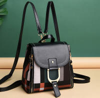 Mochila De Piel PU Pequeña Para Mujer Estilo Retro Cuadros Calidad Superior Viaje Mochila Escuela Bolsa De Hombro Moda - details 11