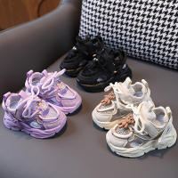 Zapatos Deportivos Transpirables Para Niños Y Niñas Con Suela Suave Para Primavera Otoño Caminar Y Correr Zapatos Casuales De PU Para Edad 7-13 - details 2