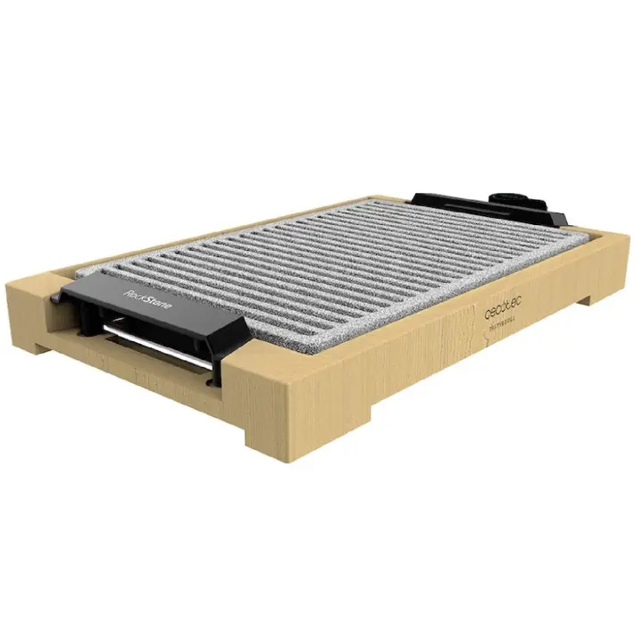 Cecotec Tasty&Grill 2000 Bamboo Linestone - Plancha de Asar Eléctrica 2000W - 1