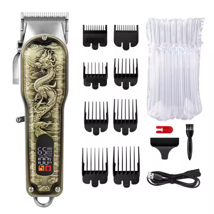 KIKIDO Recortadora De Pelo Para Hombres Recortador De Barba Profesional Inalámbrica Recargable Kit De Corte De Pelo Con Potencia Fuerte Para Peluquería - 1