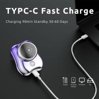 Portable Electric Shaver, Mini Electric Shaver,USB Rechargeable Washable Lightweight Razor for Travel Office etc (Purple) - details 4
