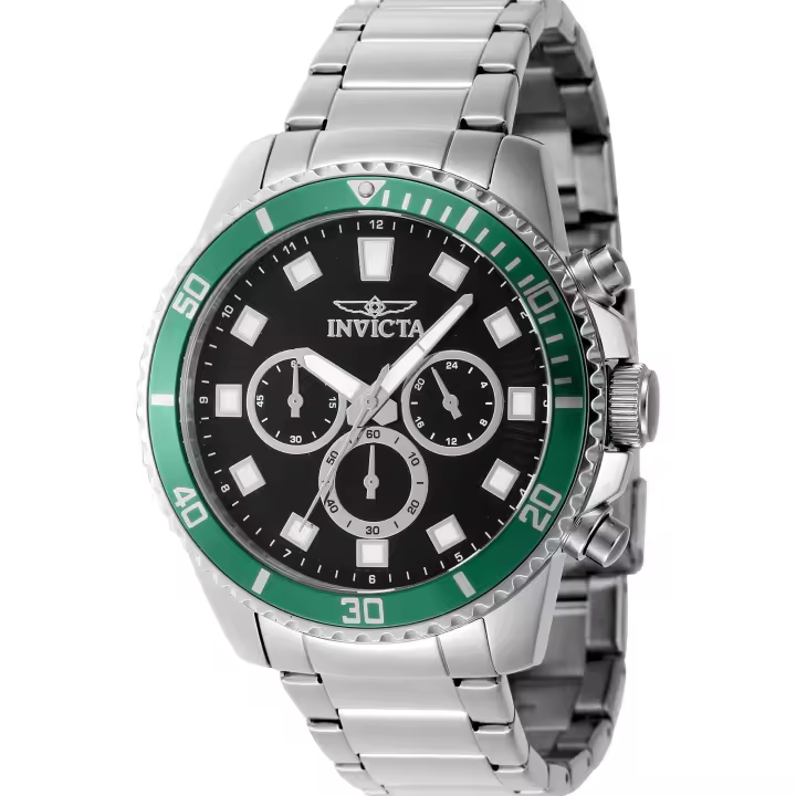 Reloj de pulsera Invicta Pro Diver - 46051 correa color: Gris plata Dial Latón Negro Hombre - 1