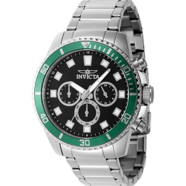 Reloj de pulsera Invicta Pro Diver - 46051 correa color: Gris plata Dial Latón Negro Hombre - 1