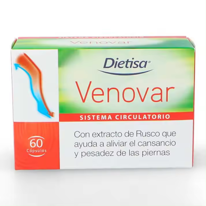 Dietisa Venovar - Alivia Cansancio y Pesadez de Piernas - Complemento Alimenticio - 1
