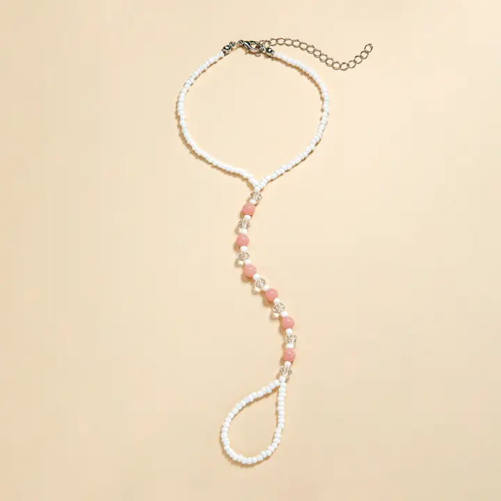 Pulsera De Tobillo Para Mujer Estilo Bohemio Colorido Con Cuentas Luminosas Joyería De Moda Hecha De Aleación De Hierro Y Resina - 1