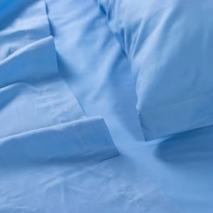 Llartextil Sabana Encimera Classic Azul 100% Algodón 144 Hilos Suave Al Tacto - 1
