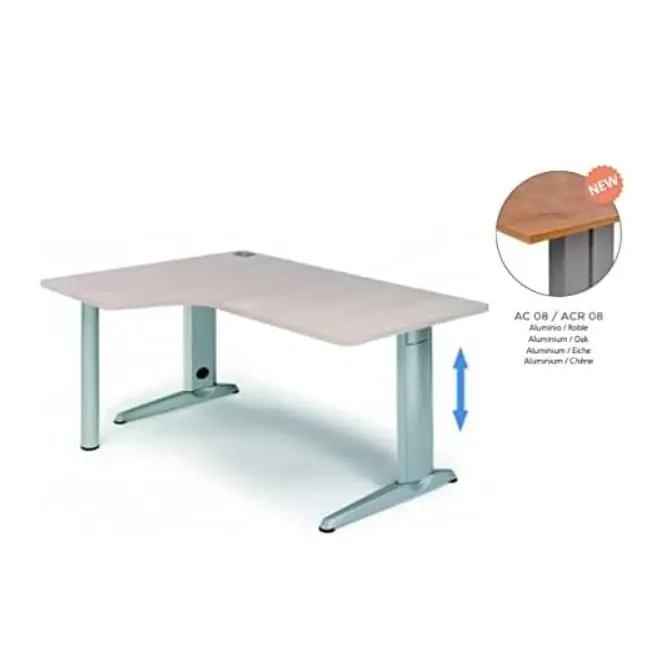 MESA DE ROCADA ADJUST FORMA DE L IZQUIERDA160X120 ROBLE - 1
