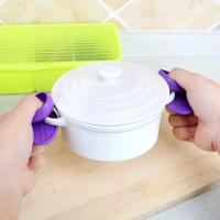 manoplas de silicona para horno, resistentes al calor, con dedos pequeños, agarraderas antideslizantes para cocinar en barbacoa, hornear, freidora de aire (color aleatorio) - details 2