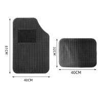 X-Juego de 4 Alfombras de Goma Fina para Coche, Alfombrillas Universales para Coche, Antideslizantes, Alfombras Delanteras y Traseras,Color Negro - details 1