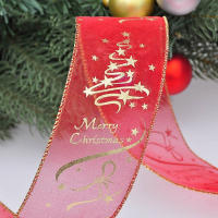 Cinta De Seda Para Navidad 2M X 63mm Organza Natural Para Manualidades Regalos Bodas Artesanía Decoración Ropa Y Vestimenta - details 2