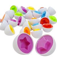 Juguetes Educativos Montessori Para Niños 4pcs Juego De Aprendizaje Temprano De Colores Formas Y Vehículos Verduras Juguetes Inteligentes De a Matched Egg - details 3